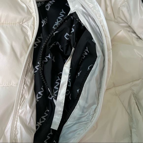 Dkny Sport Women's Packable Puffer White Jacket Size XL - Picture 11 of 13
